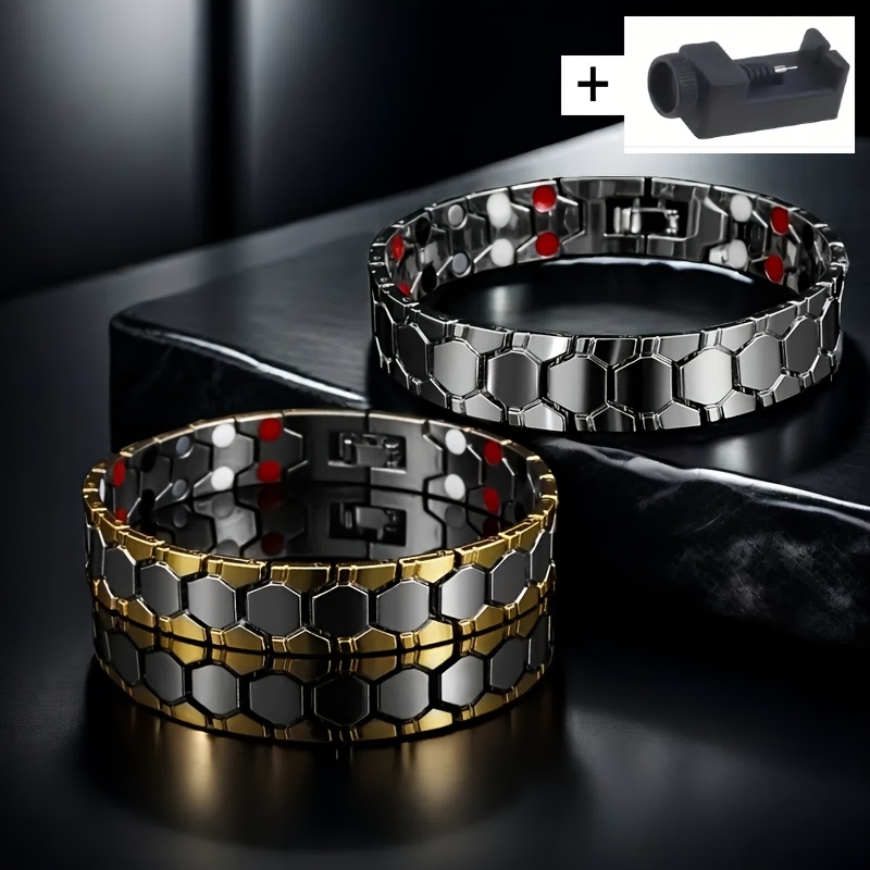 Stylish Multicolored Diamond Shaped Men's Bracelets Set